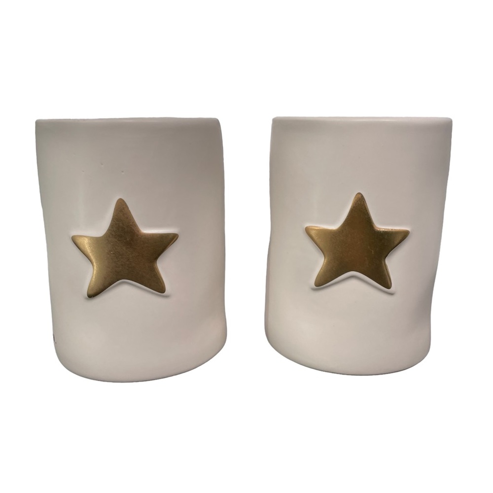 Rae Dunn Scented Candles 2 Stargazer Midnight Orchid gold star ceramic jar - Picture 3 of 9